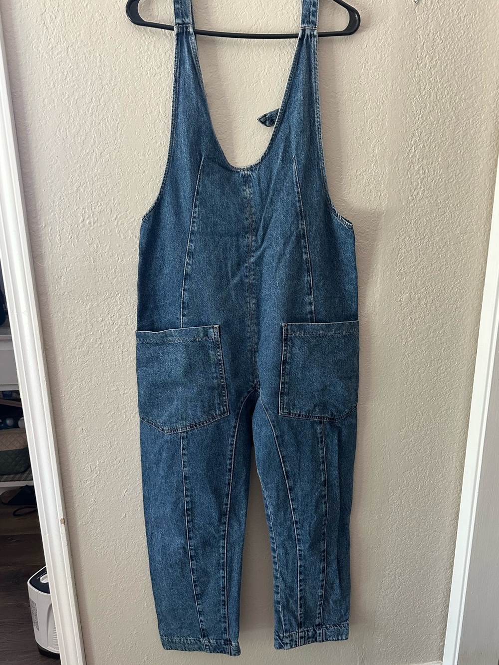 We The Free High Roller Denim Jumpsuit size XS